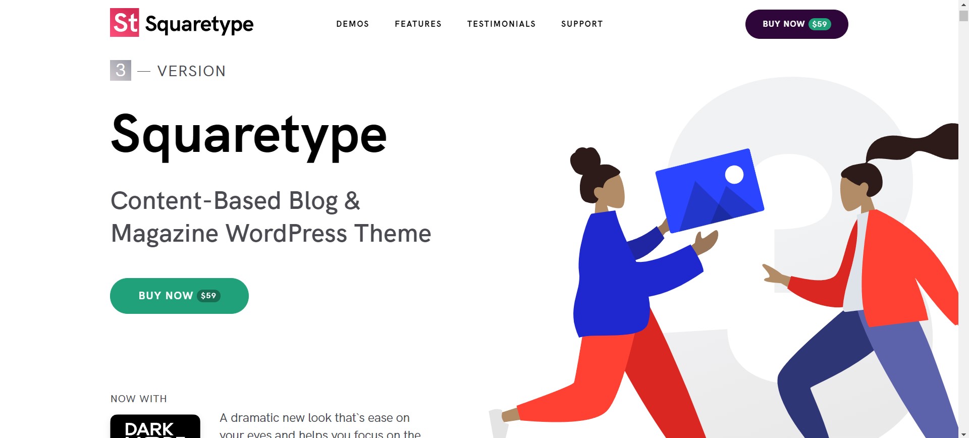 Modern blog WordPress theme